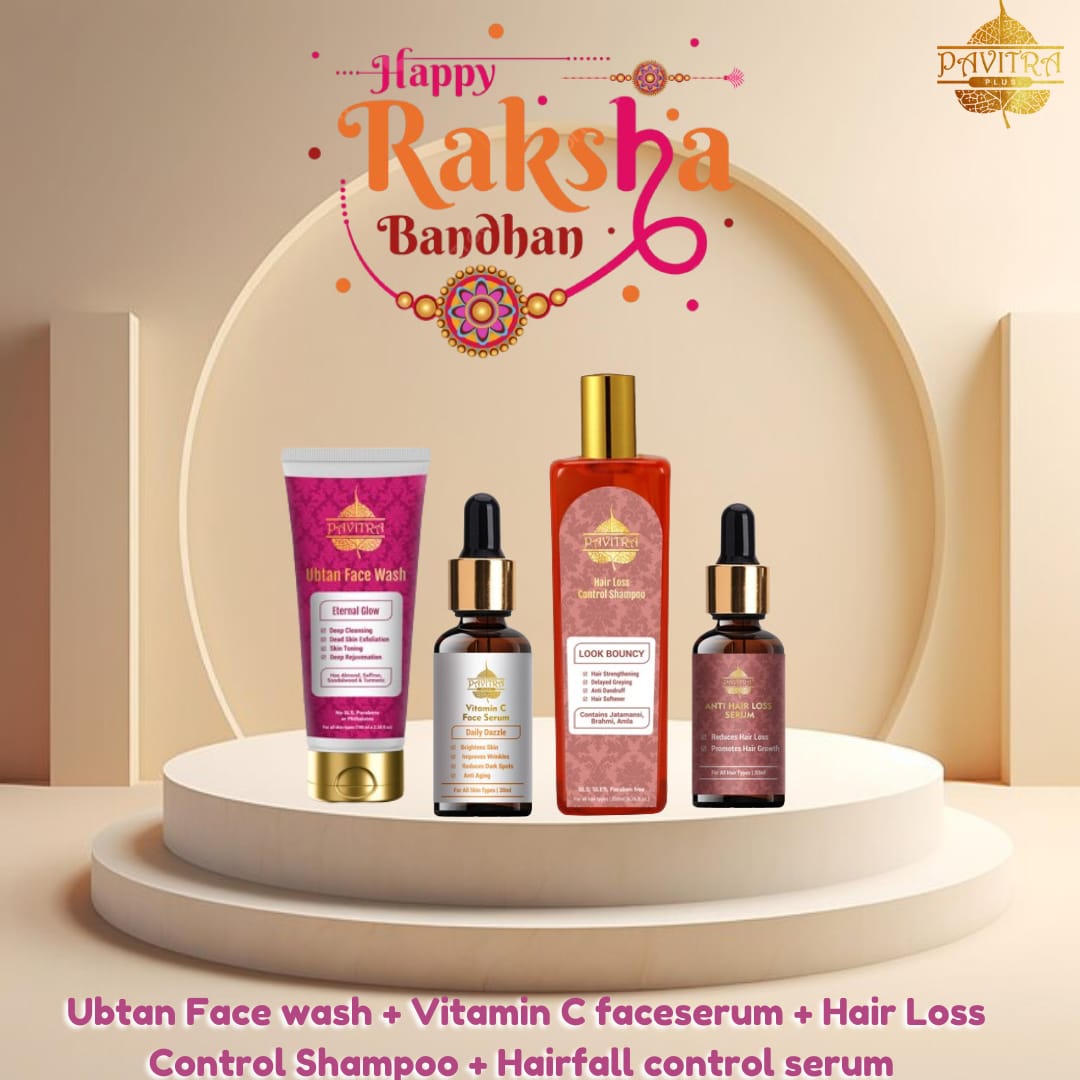 Pavitraplus Rakshabandhan Collection Combo with Face wash, Face Serum, Shampoo & Hair Serum - PavitraPlus