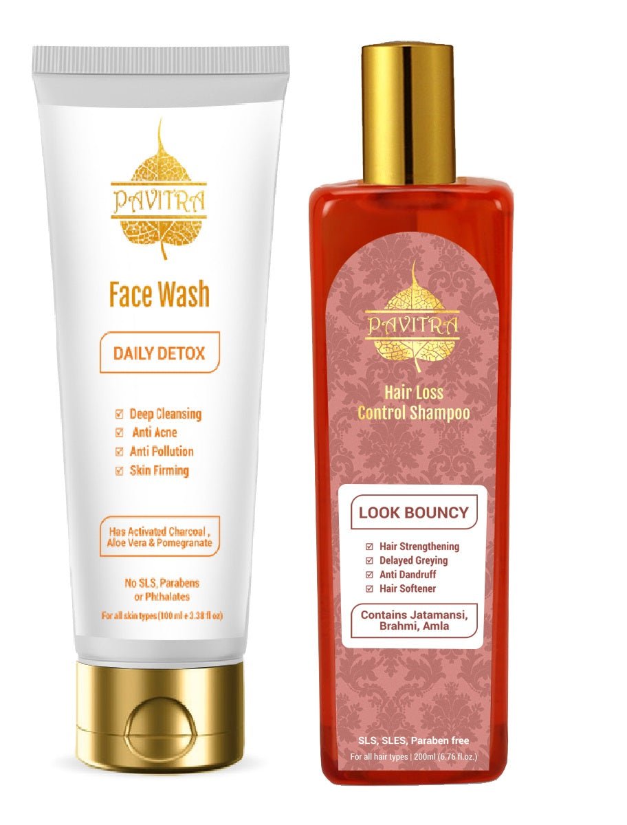 Organic Activated Charcoal Acne Oil and Pollution Control Face Wash (Pack of 1) - PavitraPlus